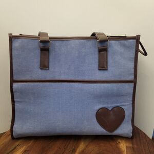 Bow-Wow Pet Carrier Large 15” x 12” x 8” Pets Up to 22lbs Blue Corduroy Unused